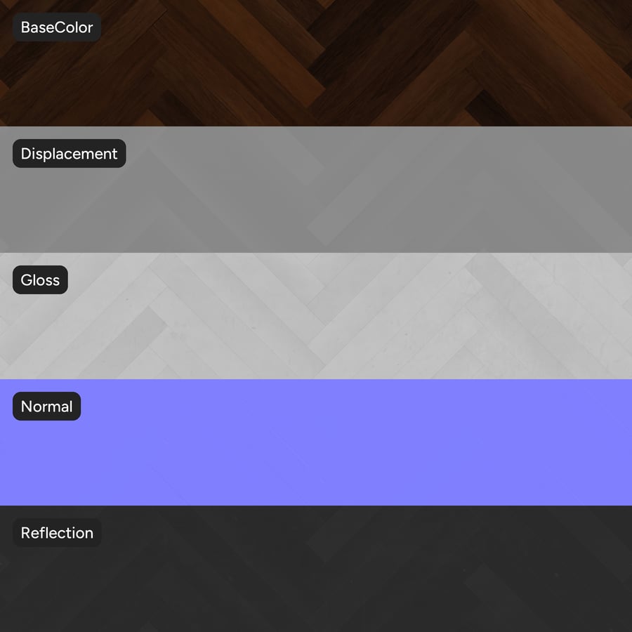 Tekstur Papan Kayu Oak Herringbone, Coklat Tua