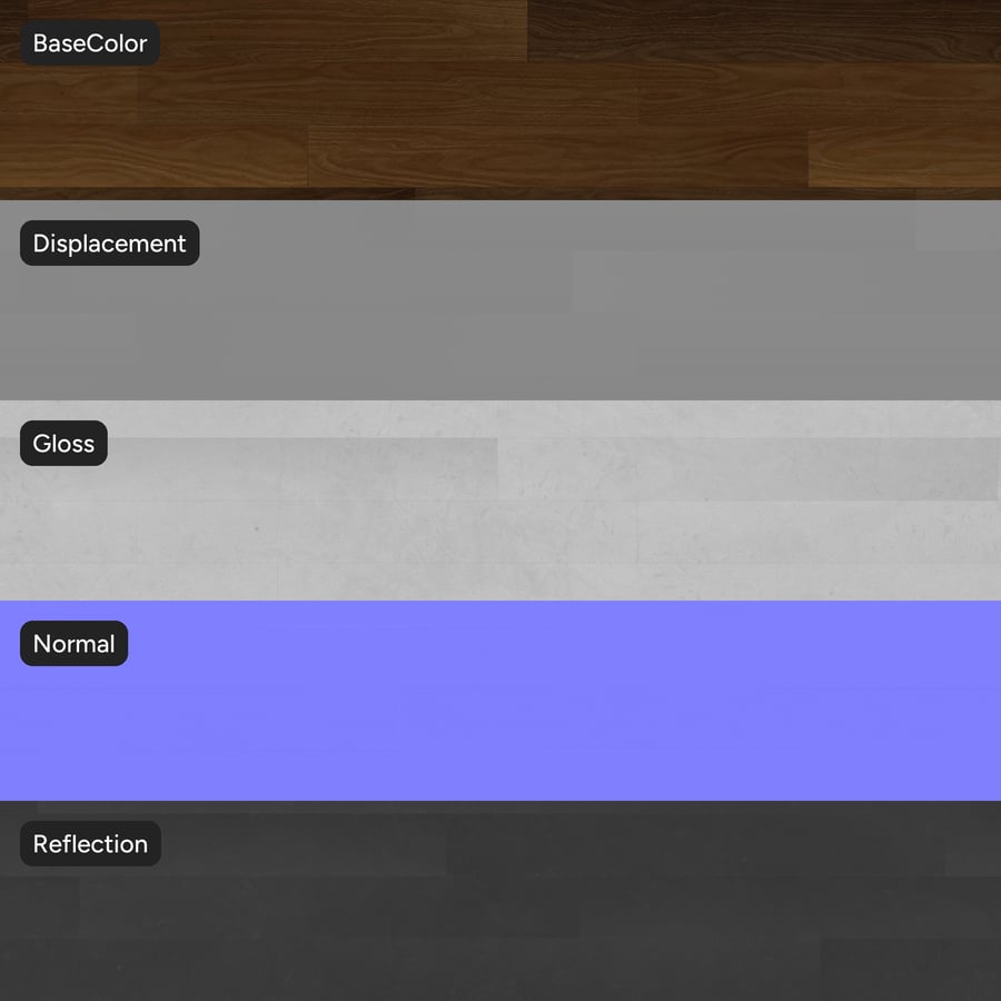 Oak Wood Board Texture, Dark Brown