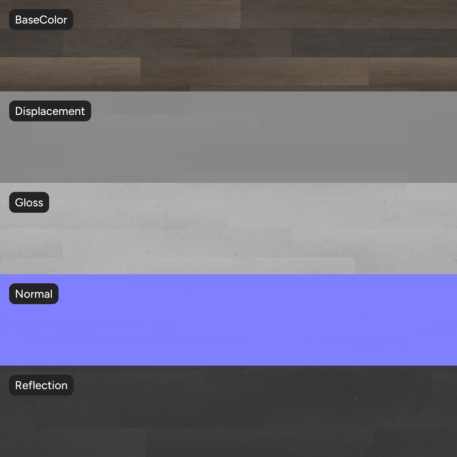 Oak Wood Board Texture, Cool Brown