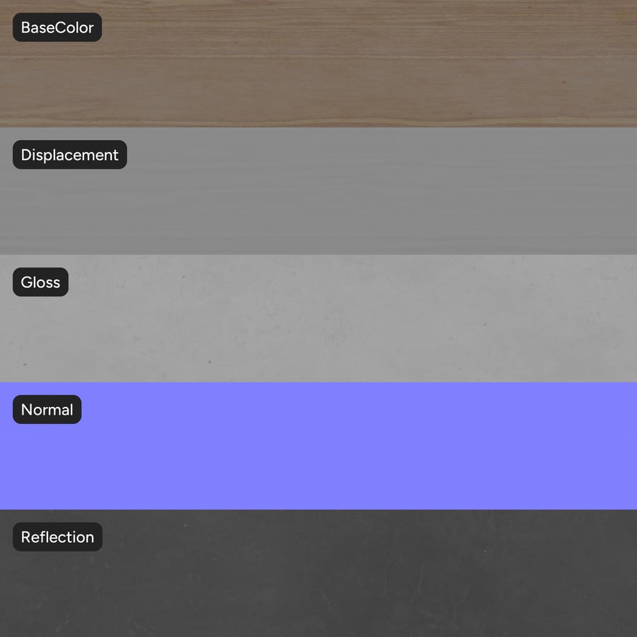 Random Match Oak Wood Veneer Texture, Cool Brown