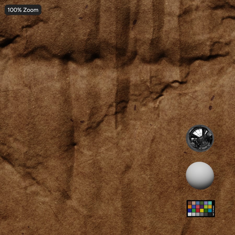 Wrinkled Pleated Cardboard Texture
