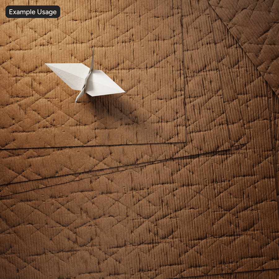 Wrinkled Pleated Cardboard Texture