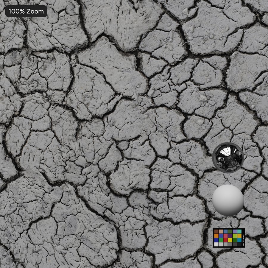 Dried Mud Texture, Grey