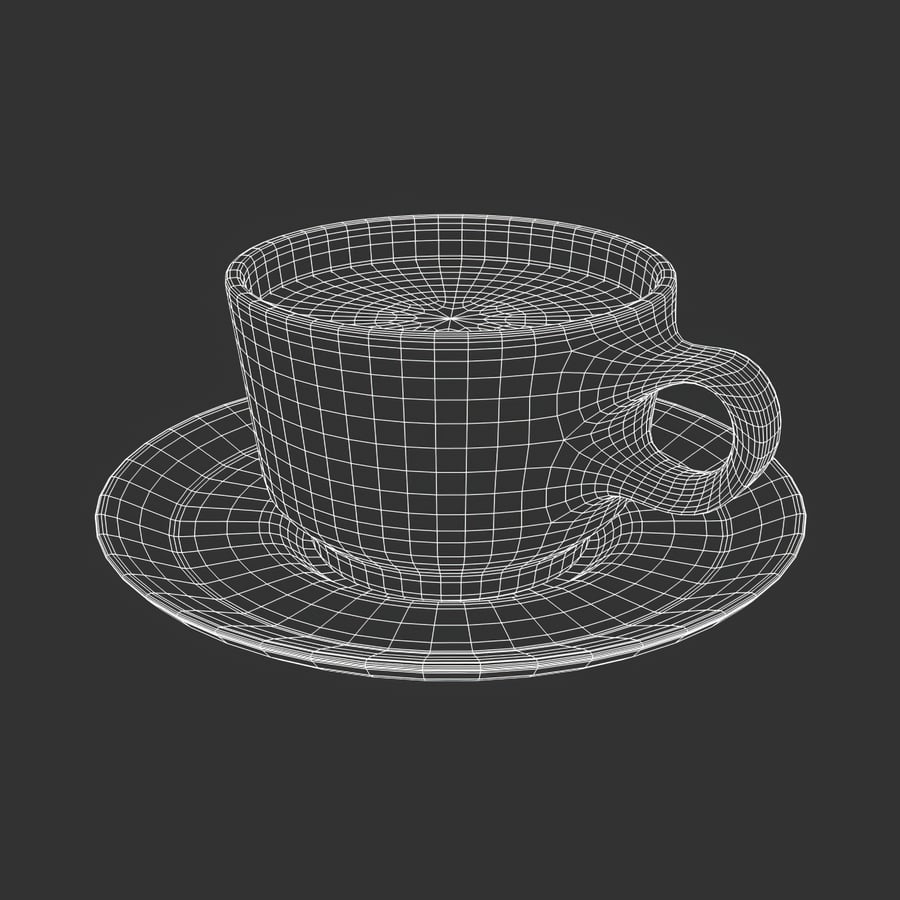 コーヒーカップ型、ホワイト
