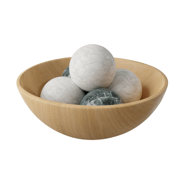 Kom Marmeren Ballen Decor Model