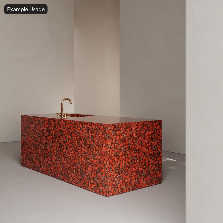 Textura de pedra de granito polido, vermelho báltico