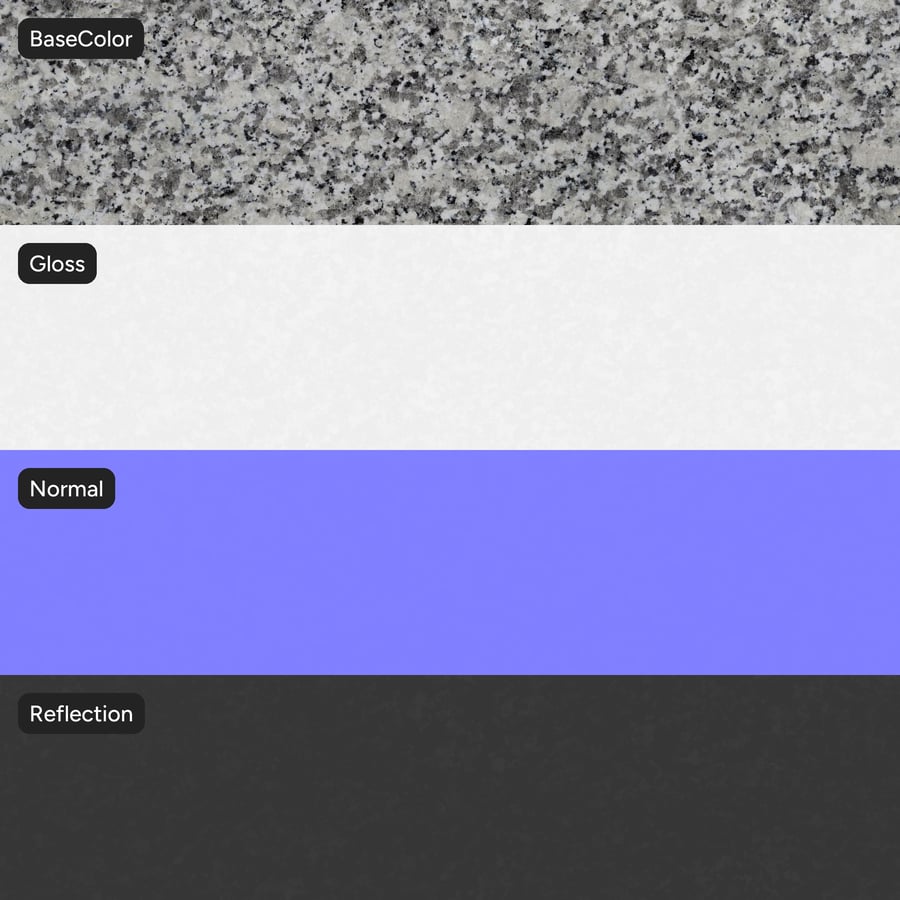 Polished Granite Stone Texture, Obsidian Veil