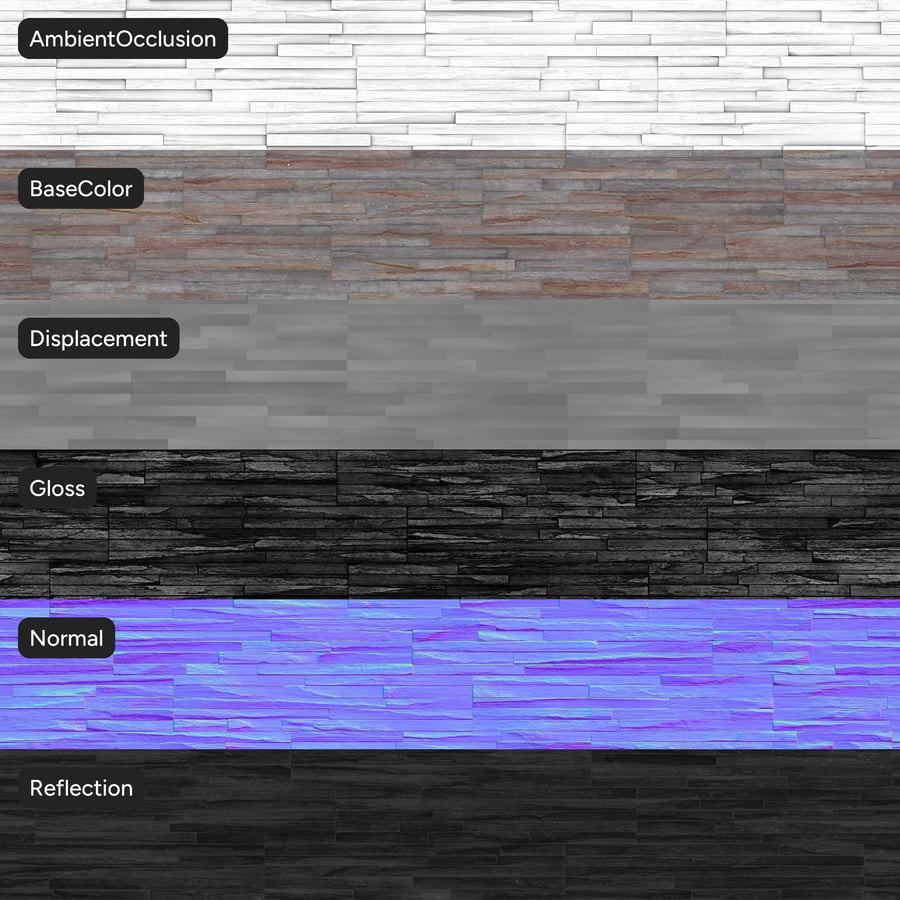 Jagged Amber Falls Ledger Stone Wall Texture