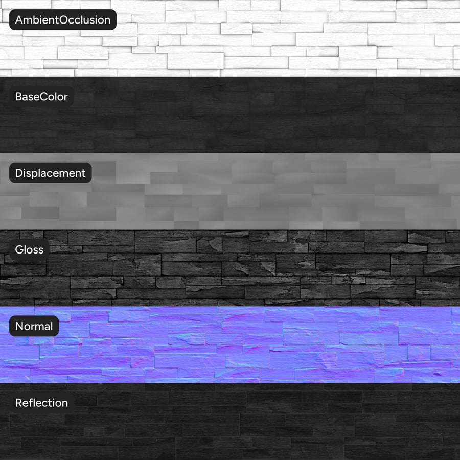 Textura de parede de pedra Ledger recortada, carvão vegetal