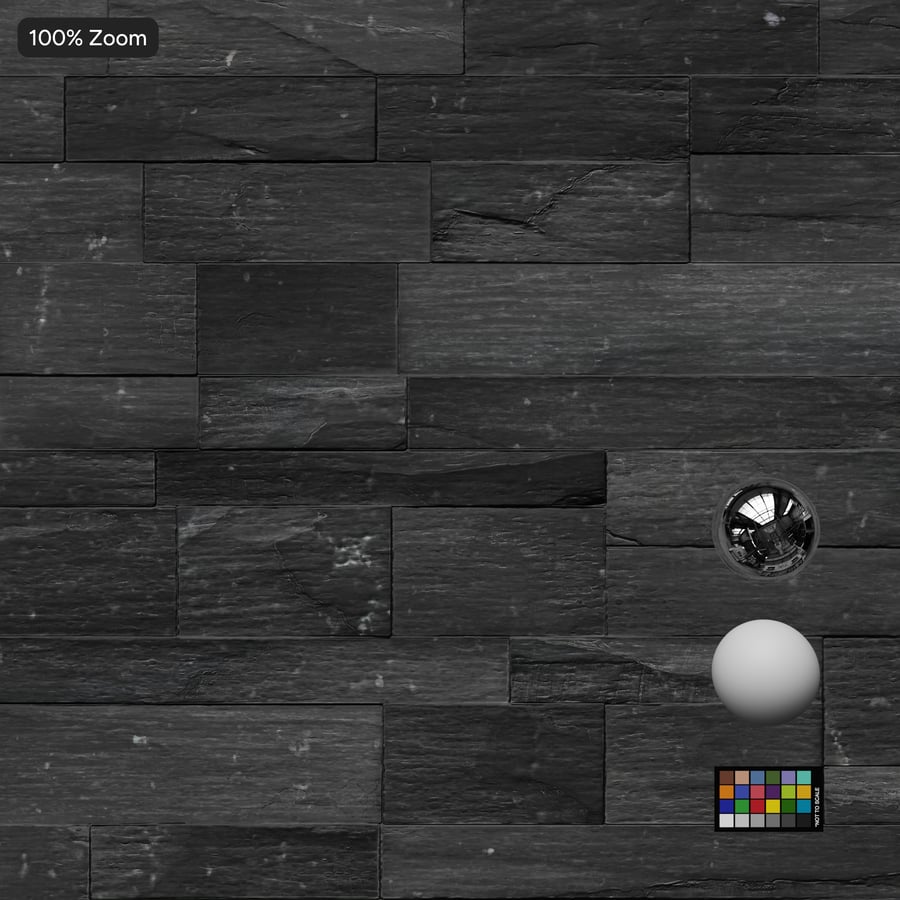 Smooth Coal Canyon Ledger Stone Wall Texture