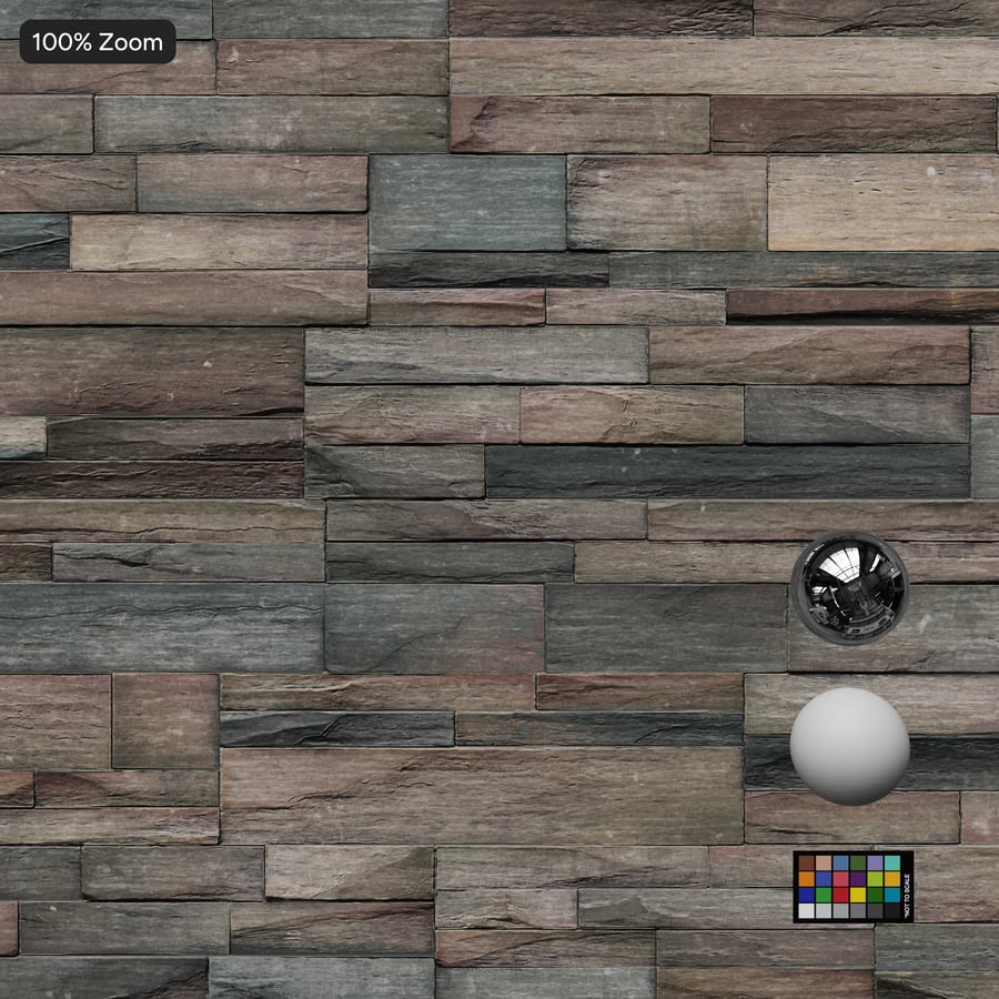 Ledger Stone Wall Texture, Mixed