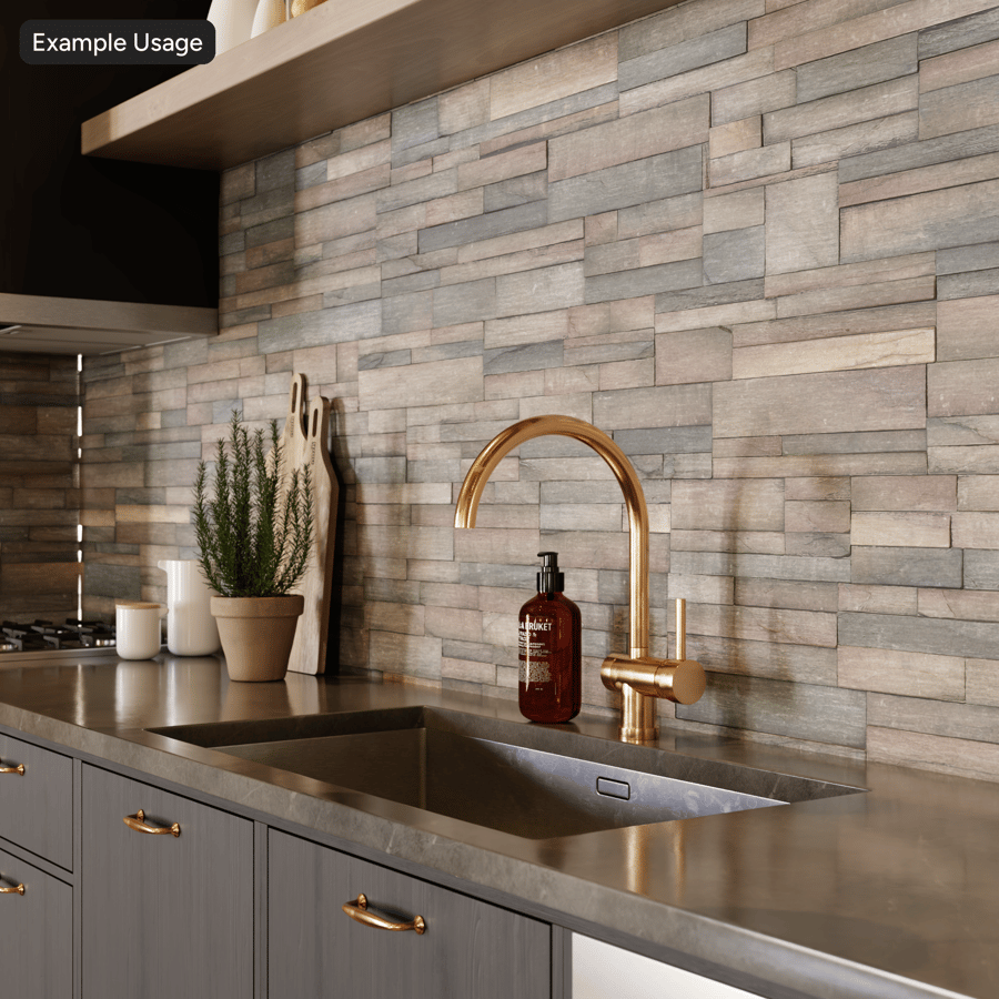 Ledger Stone Wall Texture, Mixed