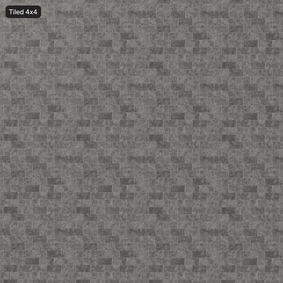 Rectangular Offset Ceramic Matte Tile Texture, Misty Grey