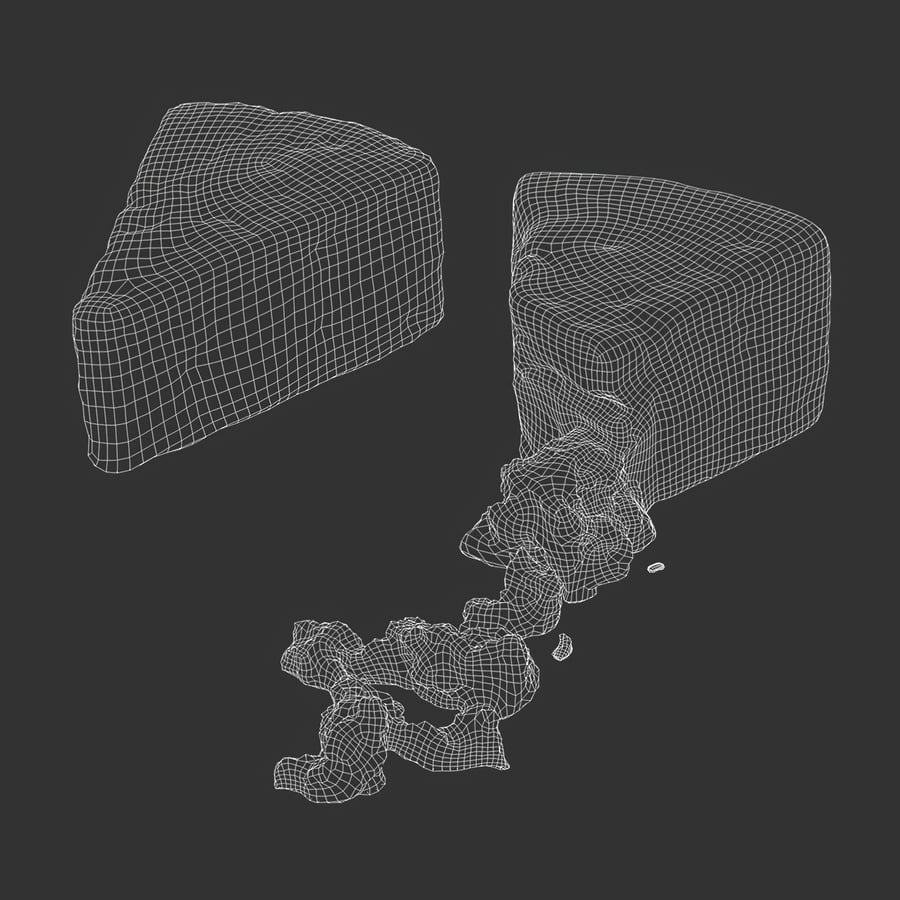 Modelos alimentares de duas fatias de queijo, azul