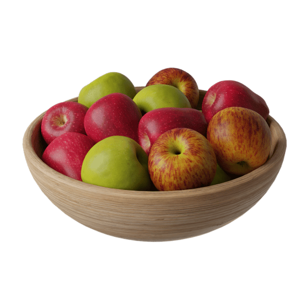 Assorted Apples Fruit Bowl Lebensmittel Modell