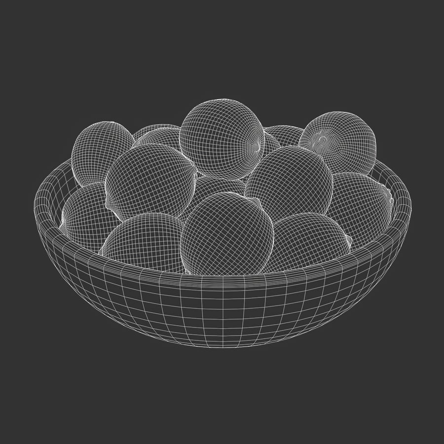 Limes Fruit Bowl Lebensmittel Modell