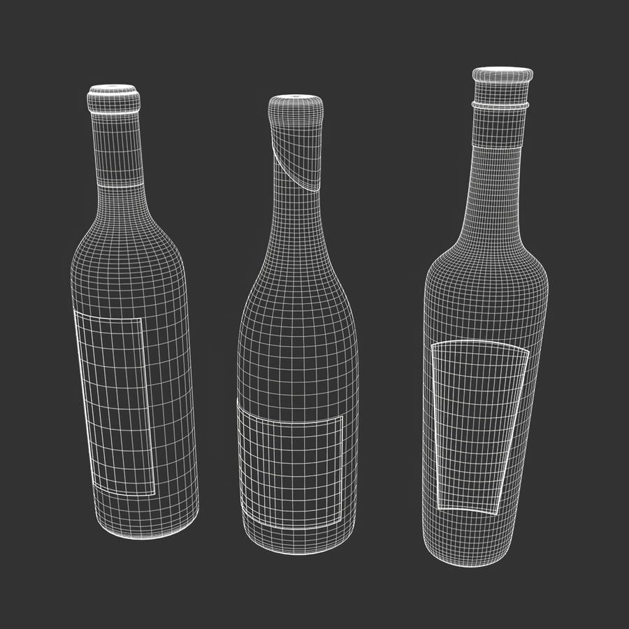 ワインボトル3モデル