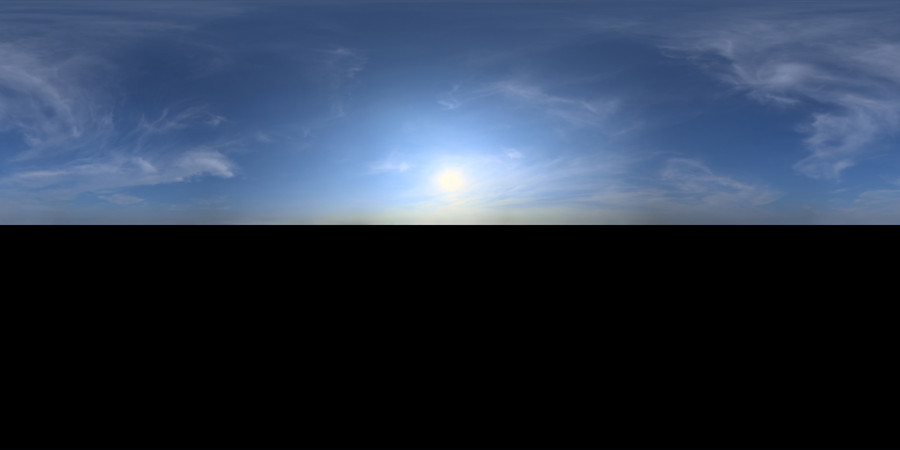 Nuvem fina Manhã Céu exterior HDRI