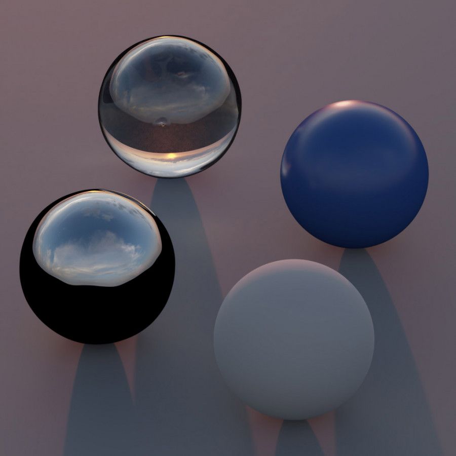 약간 흐린 수평선 일몰 야외 하늘 HDRI, 주황색