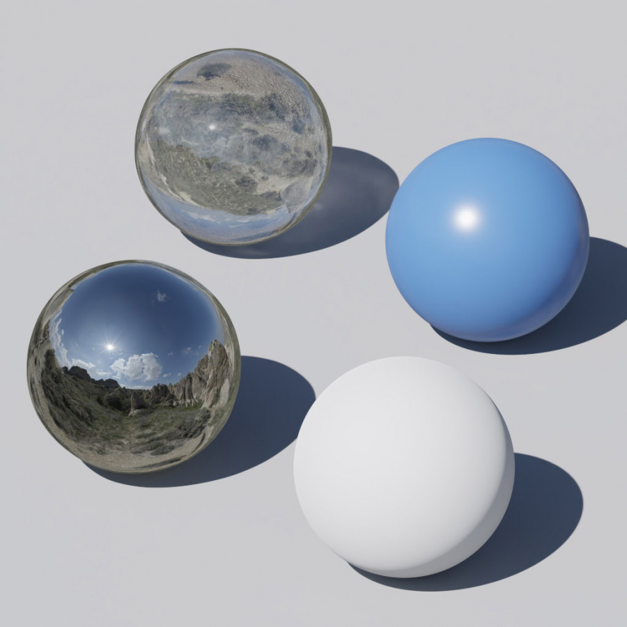 Niskie rozproszone chmury Popołudnie Kapadocja Niebo w plenerze HDRI