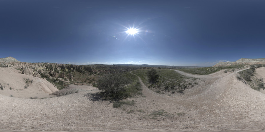 Jalan Cappadocia Sore yang Cerah di Luar Ruangan HDRI Langit HDRI