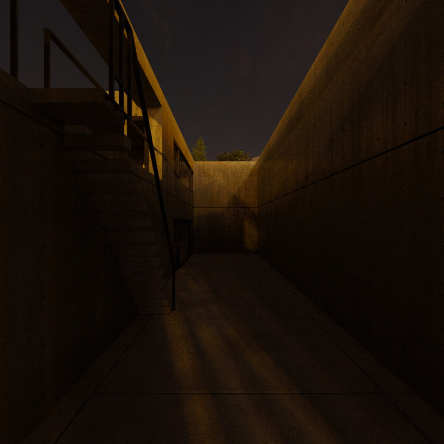 Noche despejada Ciudad Aparcamiento Exterior Cielo HDRI