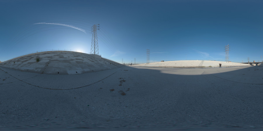 Ясный полдень Город Вода Канал Открытый Небо HDRI