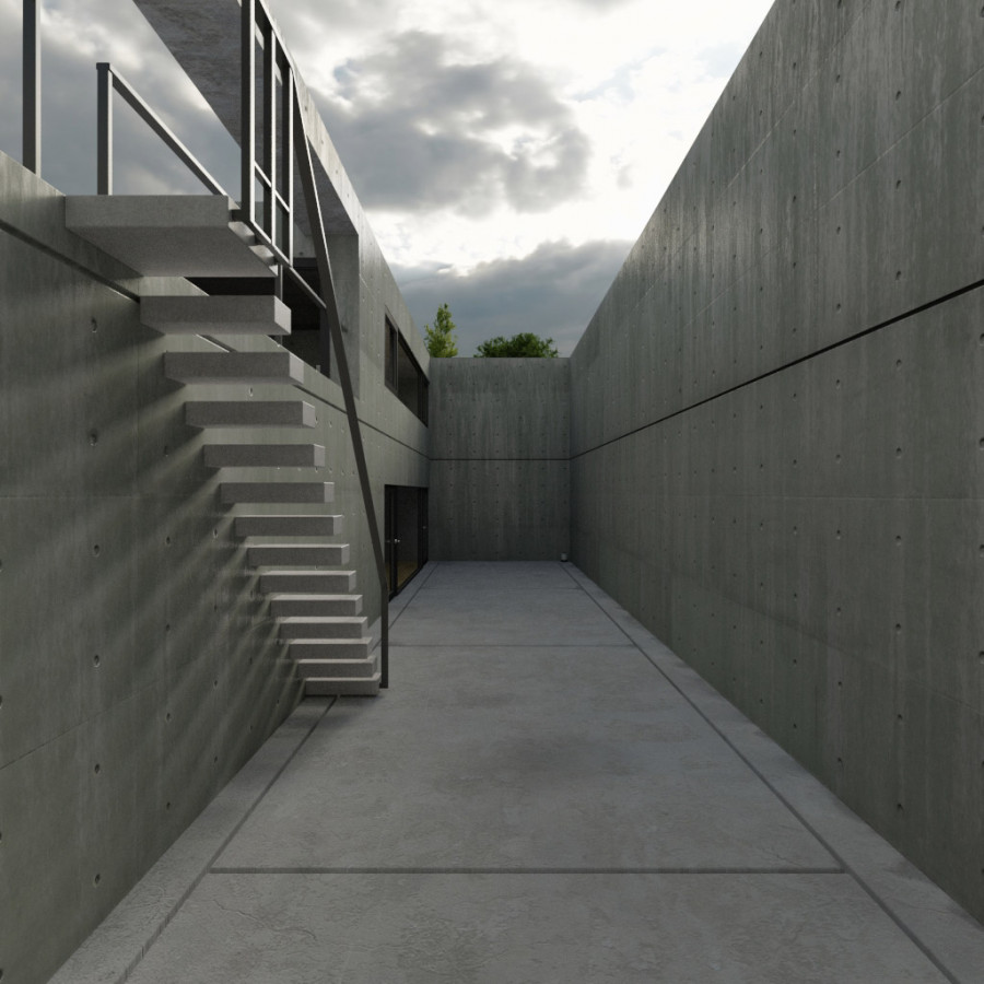 Nuvole sparse nel pomeriggio, cielo all'aperto HDRI, grigio