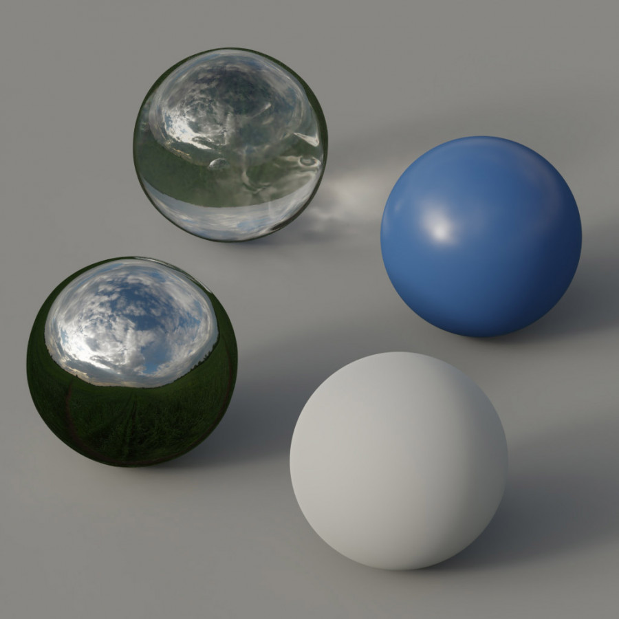 Nuvole sparse nel pomeriggio, cielo all'aperto HDRI, grigio