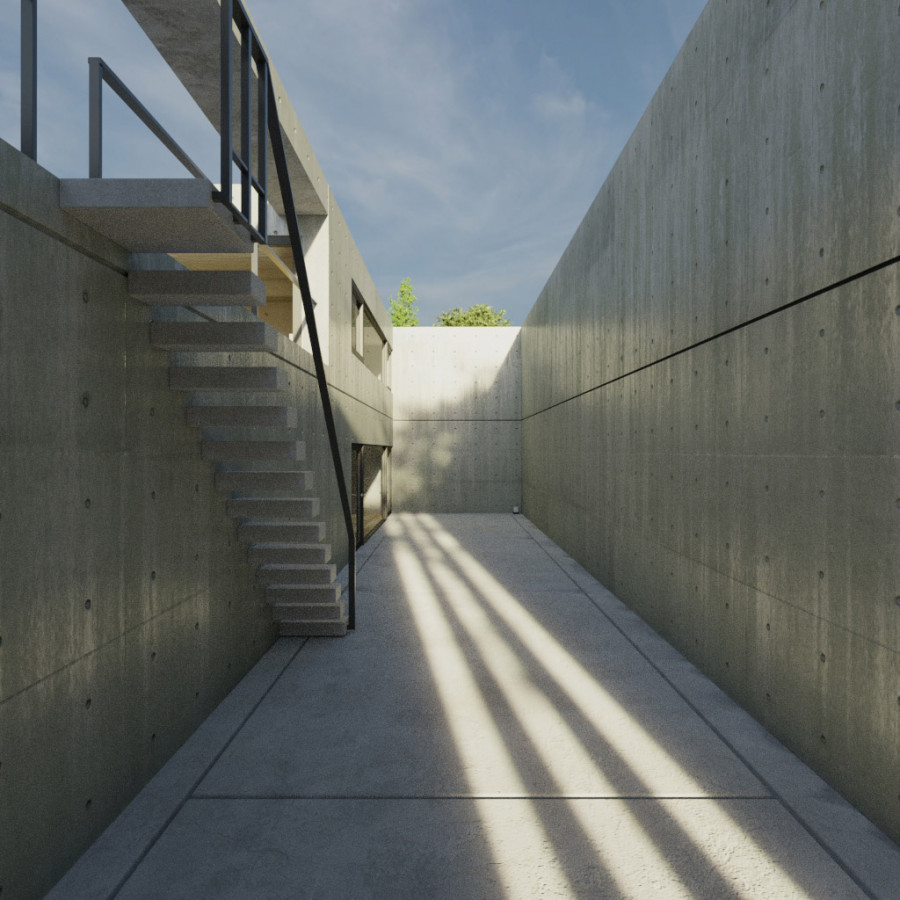ほぼ快晴の夕焼け野原 屋外の空 HDRI
