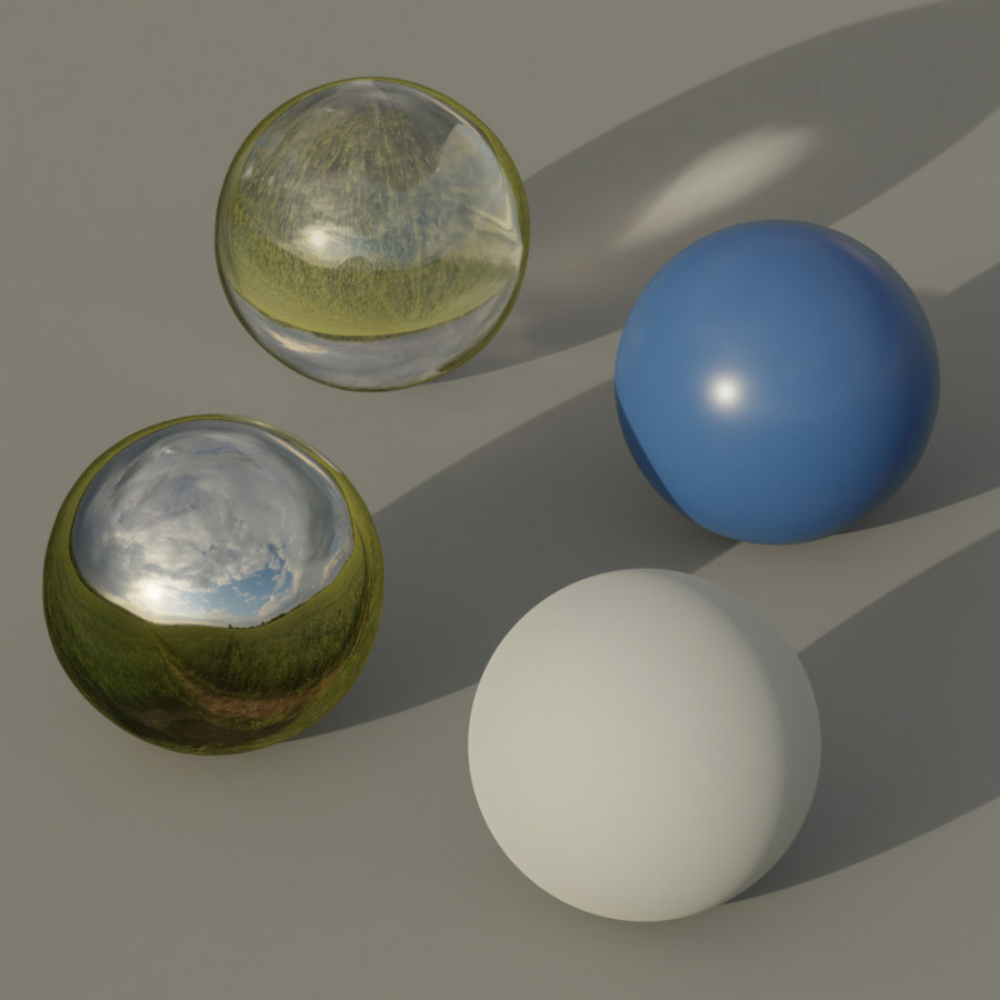 Molnigt Solnedgång Fält Utomhus Himmel HDRI
