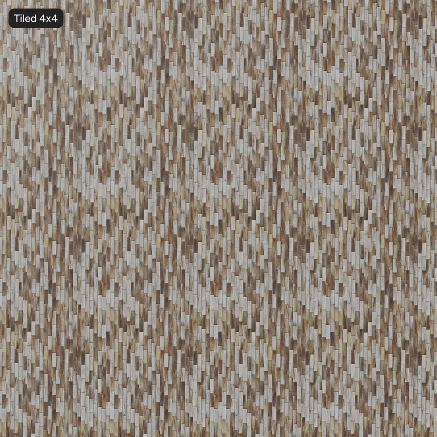 Rectangular Offset Ceramic Matte Tile Texture, Walnut