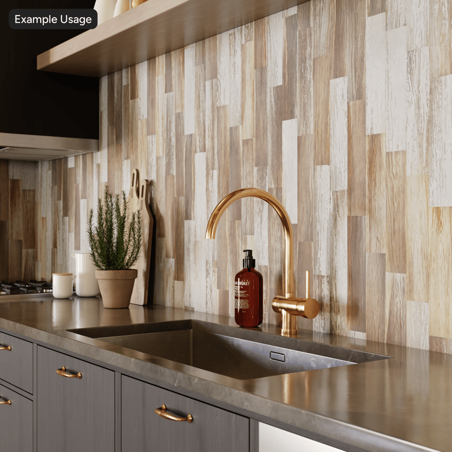 Rectangular Offset Ceramic Matte Tile Texture, Light Brown