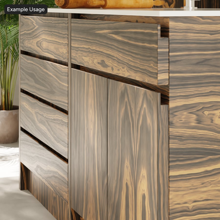 Book Match Oak Wood Veneer Texture, Dark Brown