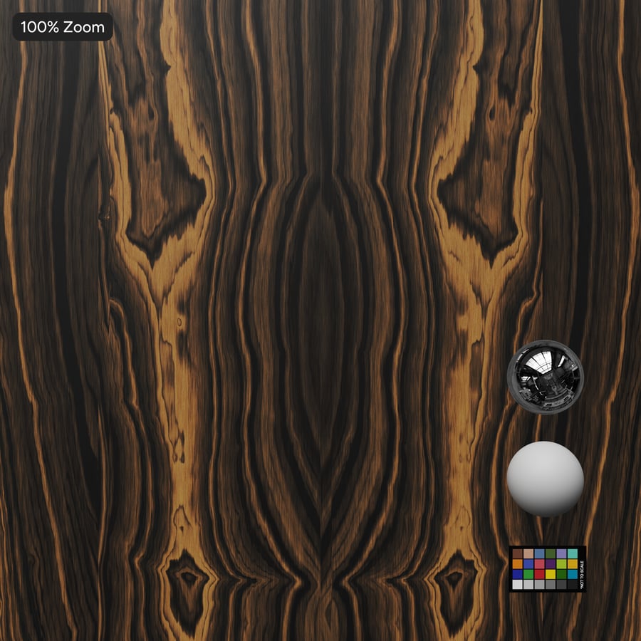 Book Match Oak Wood Veneer Texture, Dark Brown