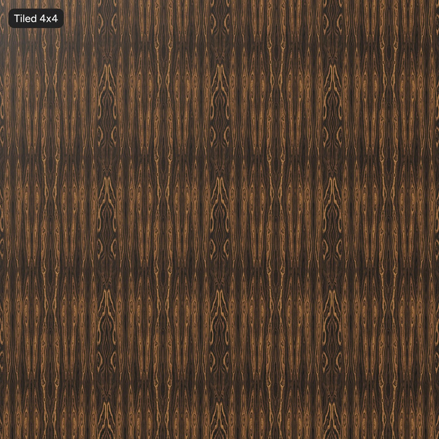 Book Match Oak Wood Veneer Texture, Dark Brown