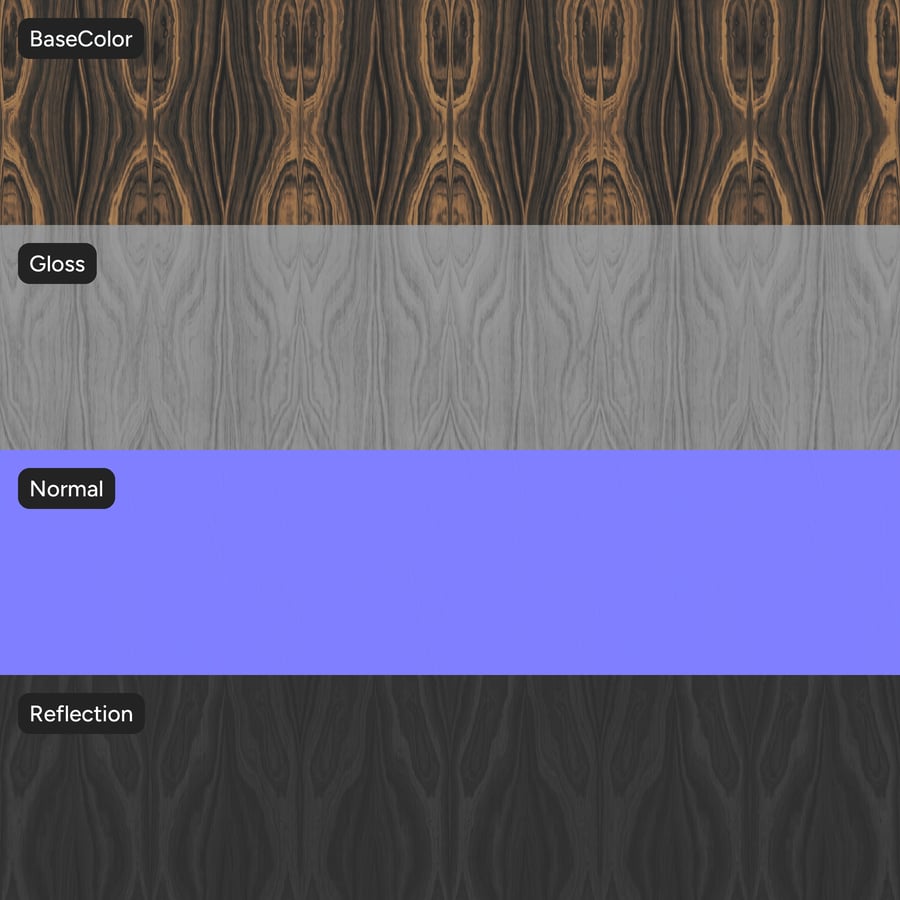 Book Match Oak Wood Veneer Texture, Brown