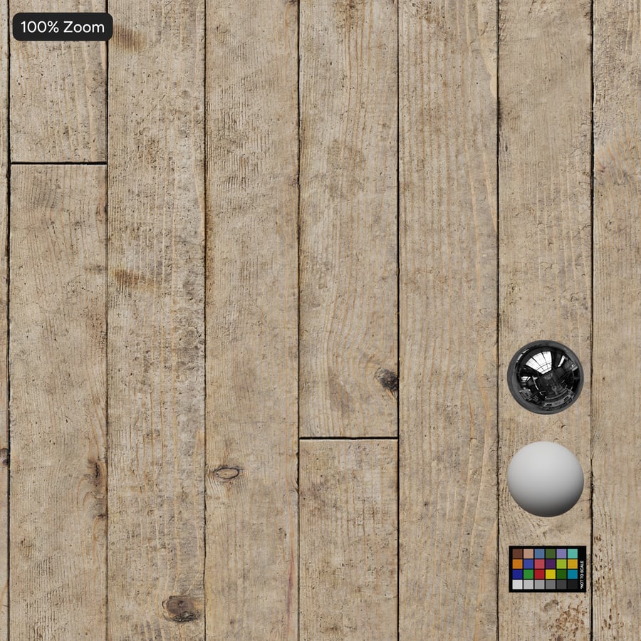 Worn Oak Wood Board Texture, Sun Bleached