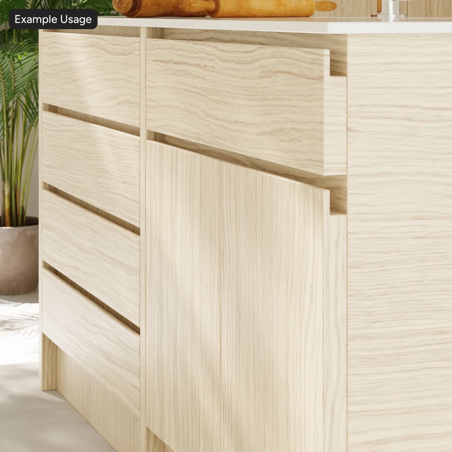 Slip Match Eiken Houtfineer Structuur, Whitemist