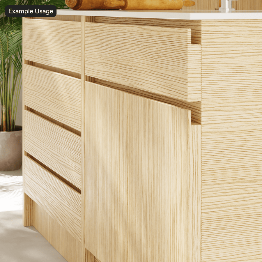 Slip Match Oak Wood Veneer Texture, Chiffon