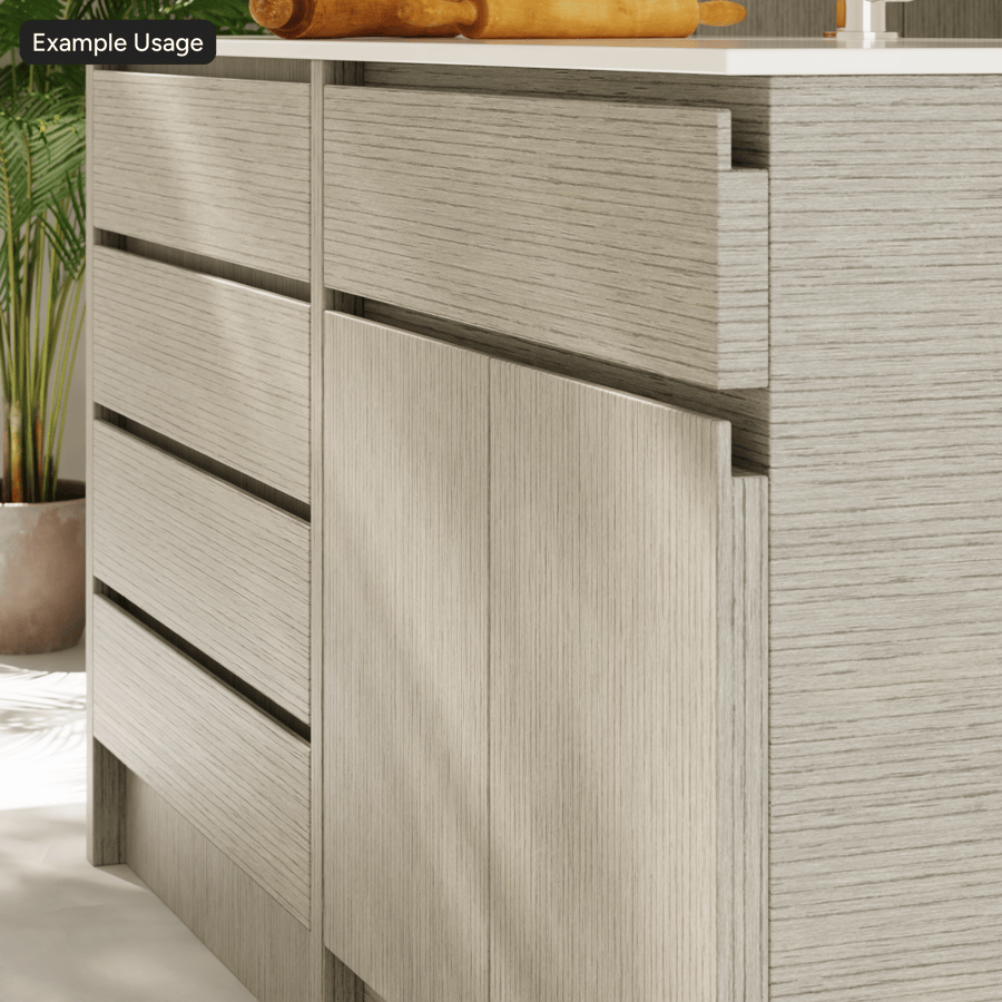 Slip Match Cittadino Holzfurnierstruktur, Grau