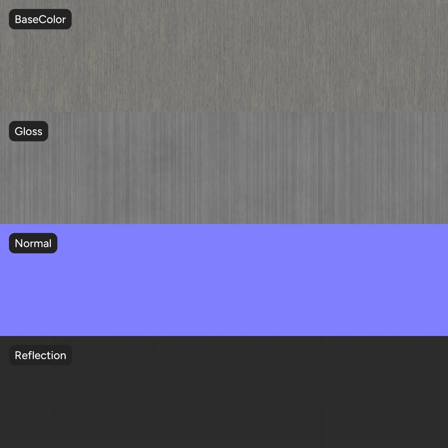 Slip Match Cittadino Holzfurnierstruktur, Grau