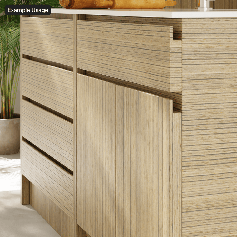 Slip Match Corduroy Holzfurnierstruktur, Beige