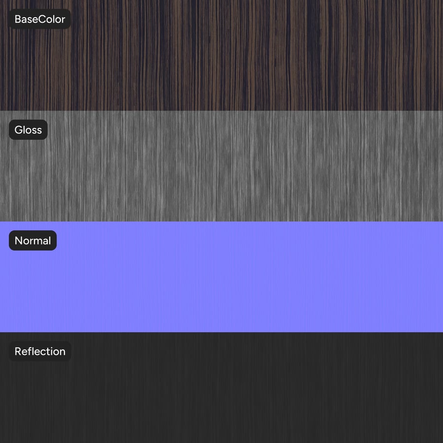 Textura dřevěné dýhy Slip Match Recchiuti, čokoládová