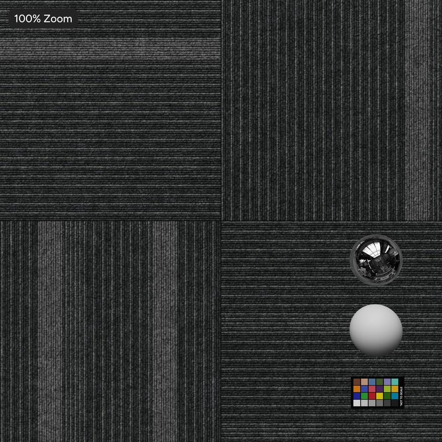Varied Pinstripe Tiled Commercial Carpet Flooring Texture, Gray
