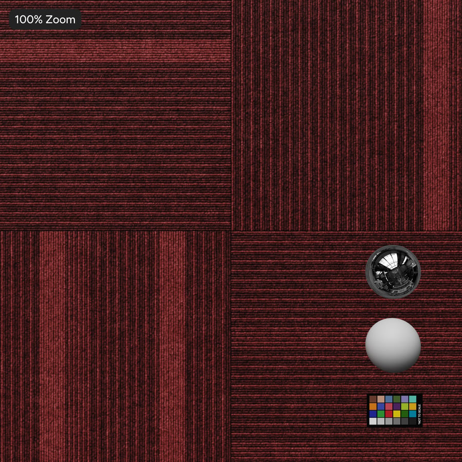 Varied Pinstripe Tiled Commercial Carpet Flooring Texture, Red