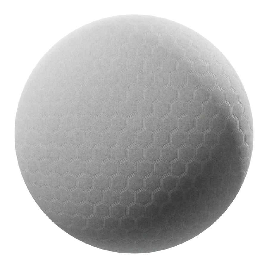 Hexagonal Cut & Loop Pile Carpet Flooring Texture, Gray