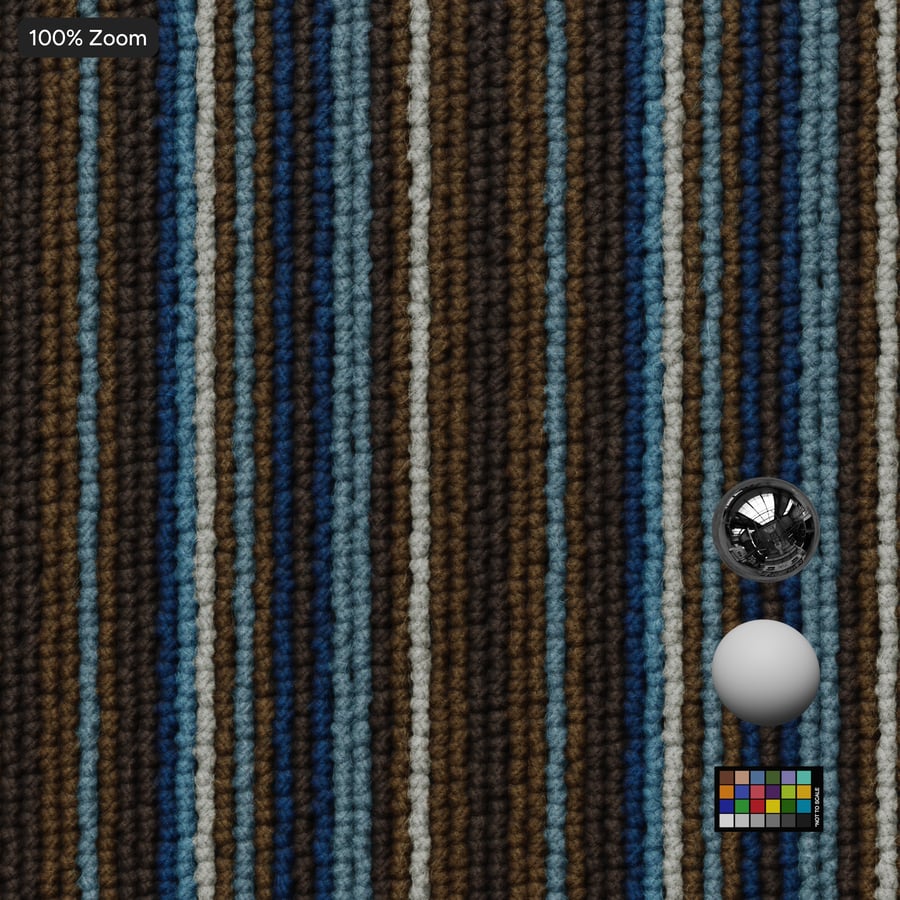 Moquette a strisce, marrone e blu