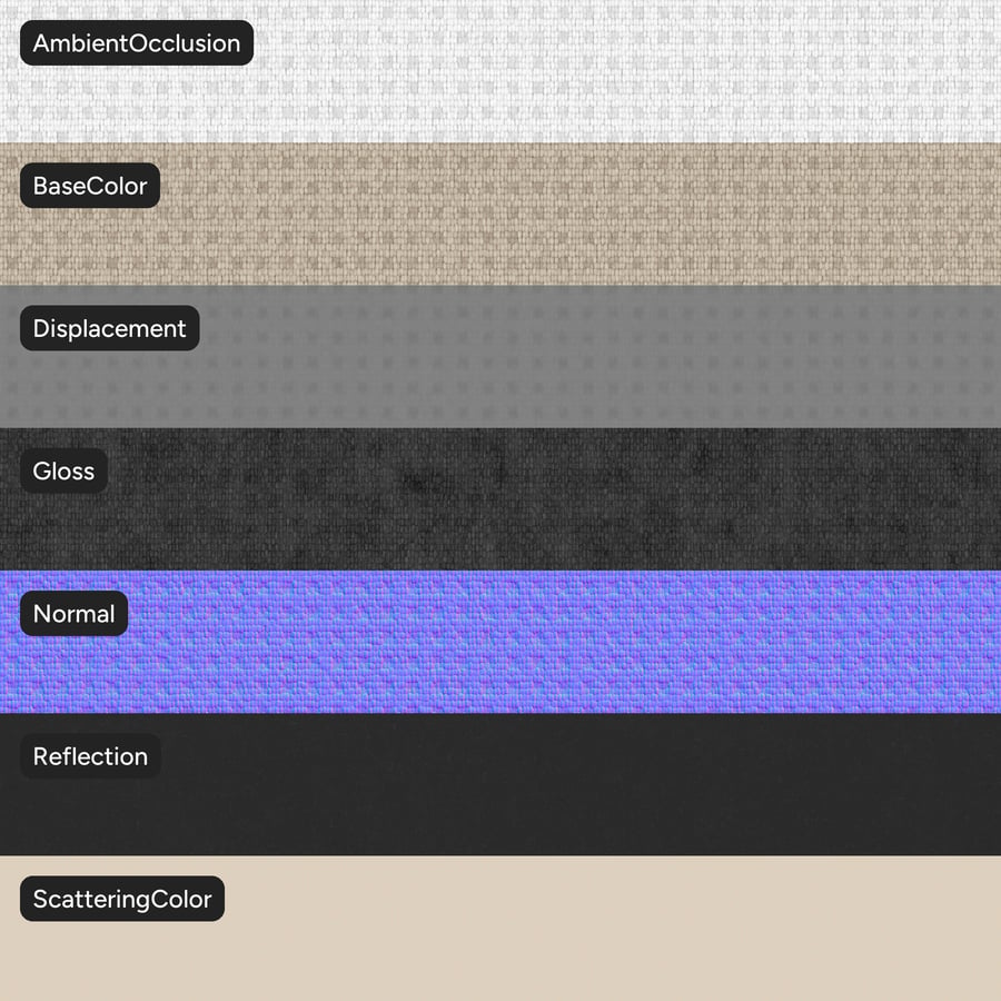 Grid Loop Pile Carpet Flooring Texture, Tan