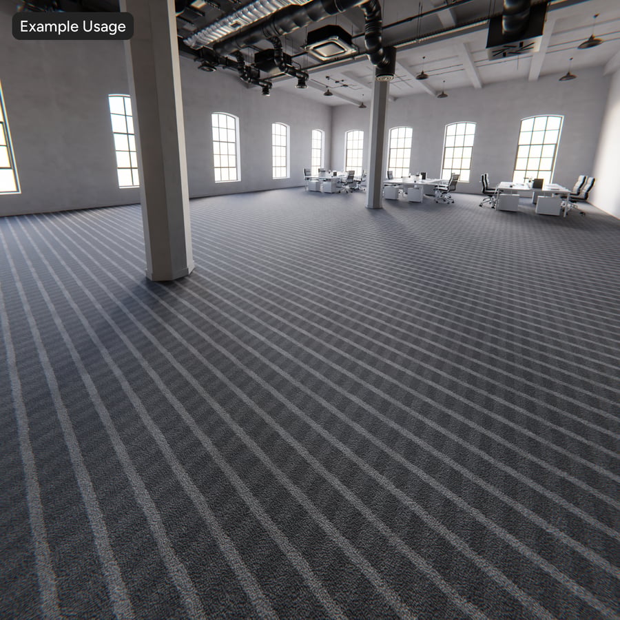 Grid Designer Plush Pile Carpet Flooring Texture, nero